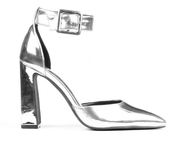 Madden Girl Slay Pumps in Silver Metallic color