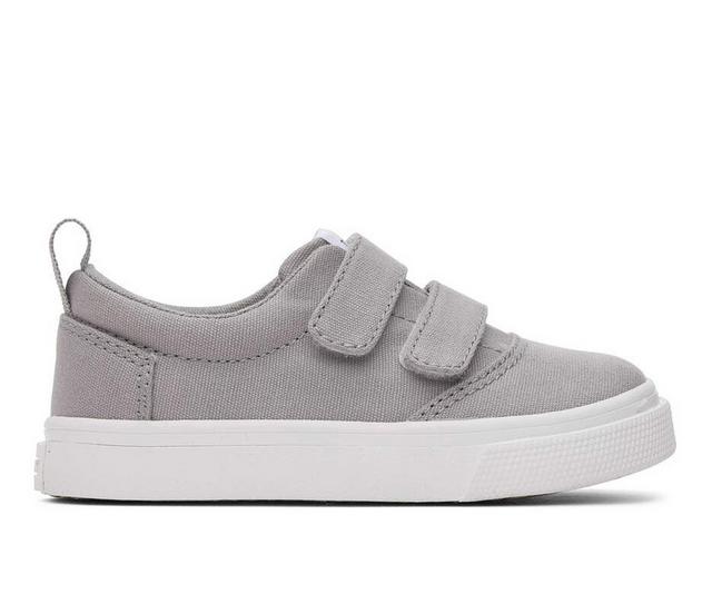 Boys' TOMS Infant & Toddler & Little Kid Fenix Double Strap Sneaker in Drizzle Grey color