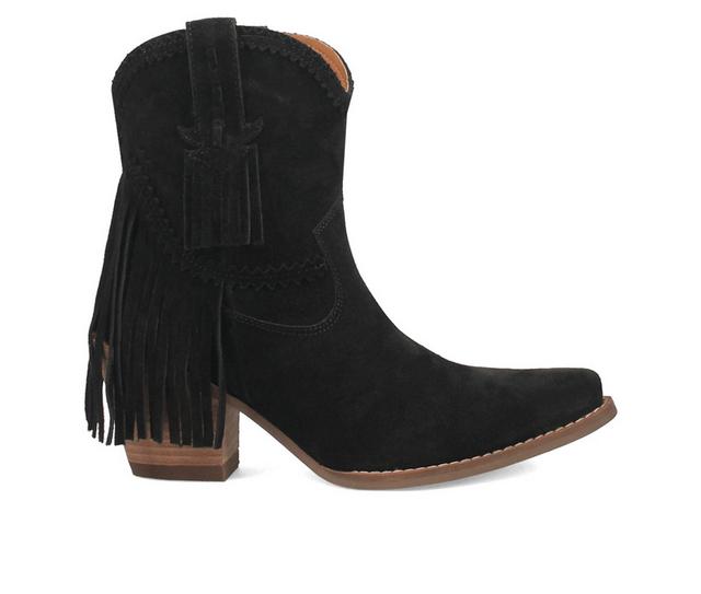 Women's Dingo Boot Fandango Western Booties in Black color