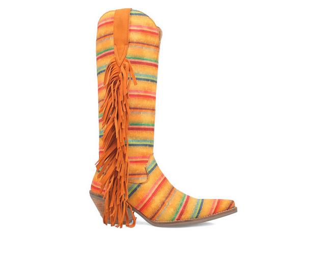 Women's Dingo Boot Hot Tamale Western Boots in Yellow Multi color