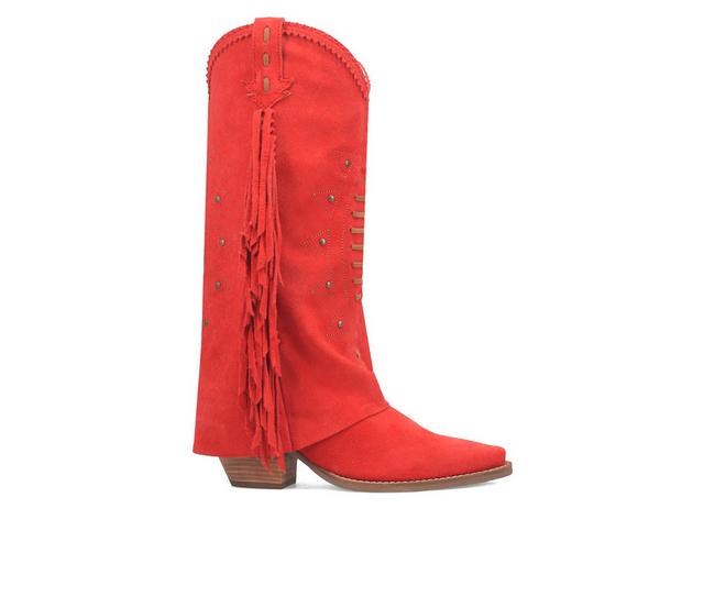 Women's Dingo Boot Spirit Trail Western Boots in Red color