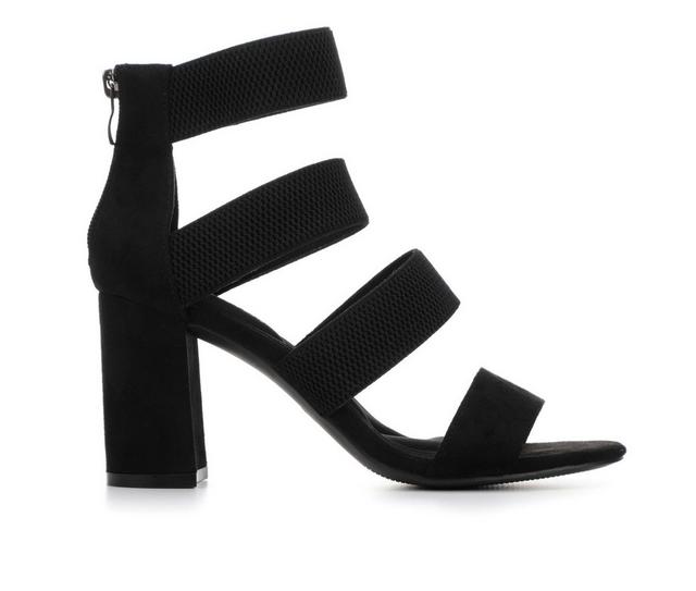 Solanz Jessi Dress Sandals in Black color