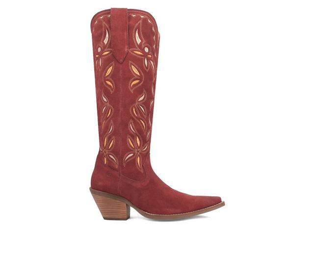 Women's Dingo Boot Bandelera Western Boots in Burgundy color