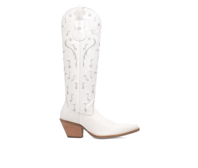 Women's Dingo Boot Rhymin Western Boots in White color