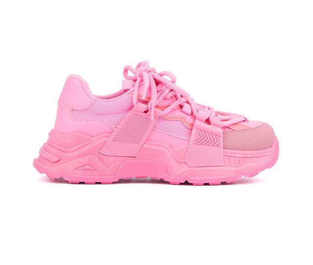 Women's Olivia Miller Love Story Platform Sneakers in Pink color