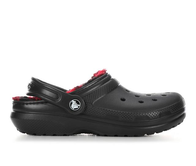 Kids' Crocs Little Kid & Big Kid Classic Lined Buffalo Clogs in Black/Red color