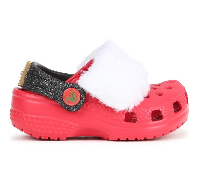 Kids' Crocs Infant Littles Santa Clogs in Varsity Red/Mu color