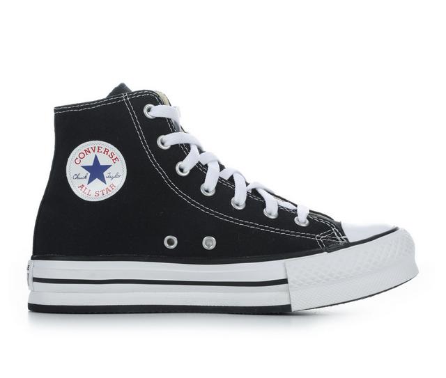 Girls' Converse Little Kid Chuck Taylor Eva Lift High-Top Sneakers in Black/White color