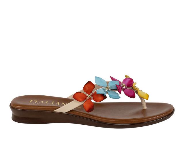 Women's Italian Shoemakers Xolani Flip-Flops in Bright Multi color