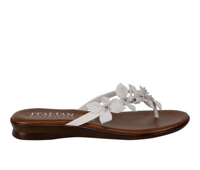 Women's Italian Shoemakers Xolani Flip-Flops in White color