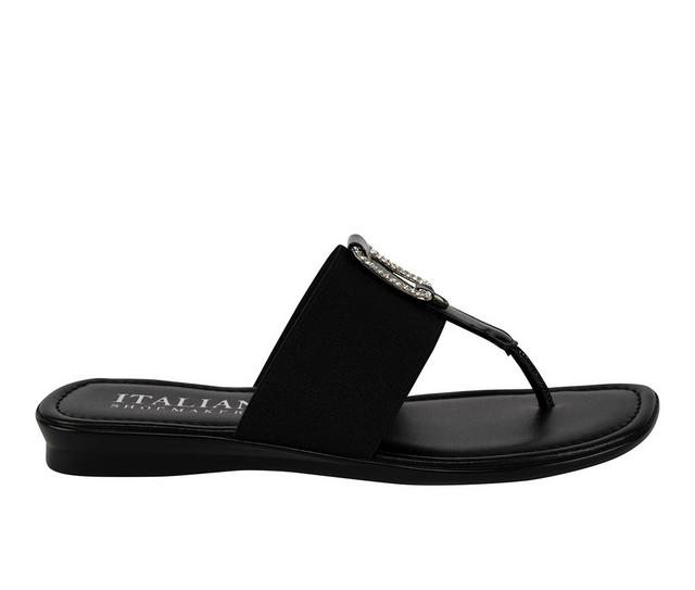 Women's Italian Shoemakers Triana Flip-Flops in Black color