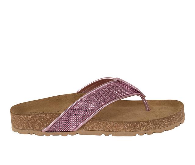 Women's Italian Shoemakers Delani Footbed Sandals in Pink color