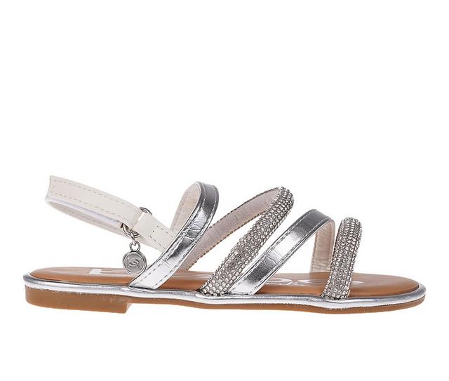 Girls' Bebe Little & Big Kid Robyn Sandals in Silver color