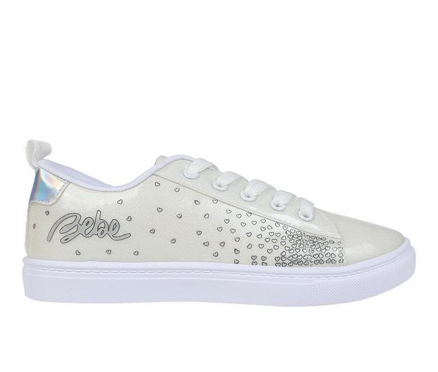 Girls' Bebe Little & Big Kid Gilly Fashion Sneakers in White color