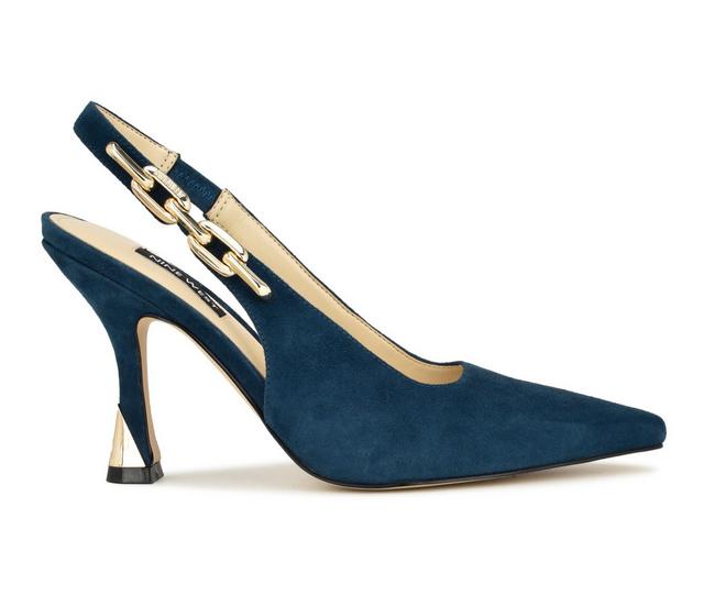 Women's Nine West Veroni Pumps in Dark Blue color