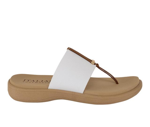 Women's Italian Shoemakers Jahzara Flip-Flops in White color