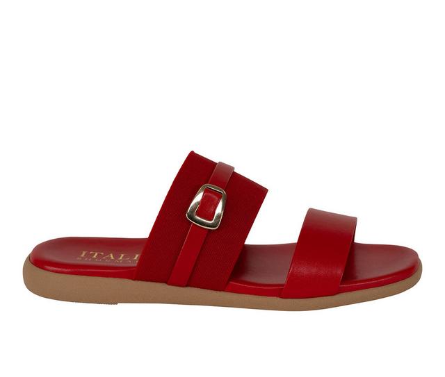 Women's Italian Shoemakers Jelani Sandals in Red color