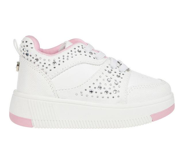 Girls' Bebe Toddler Lil Sage Fashion Sneakers in White Multi color
