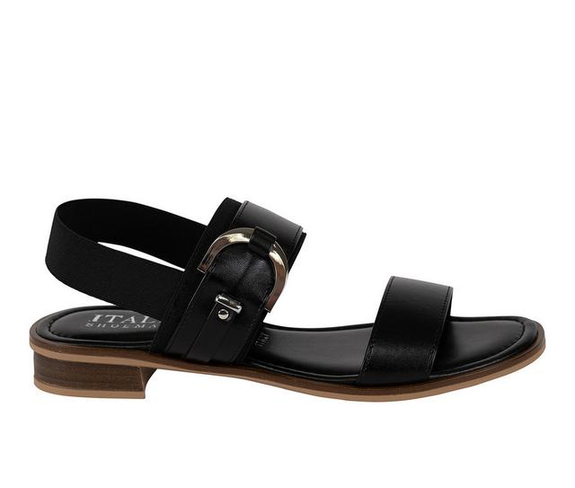 Women's Italian Shoemakers Zoella Sandals in Black color