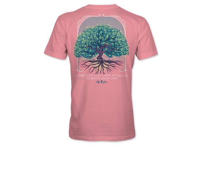 Lily Grace Deeper Roots Short Sleeve Shirt in PINK color