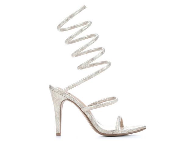 Women's Delicious Axis-S Stiletto Heels in Beige/Snake color
