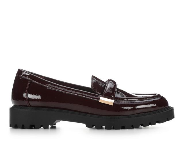 Women's Jones New York Primad Loafers in Burgundy Patent color