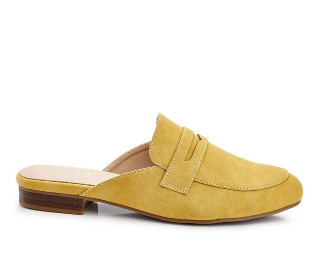 Women's Henry Ferrara Comfort-F Mules in Yellow color