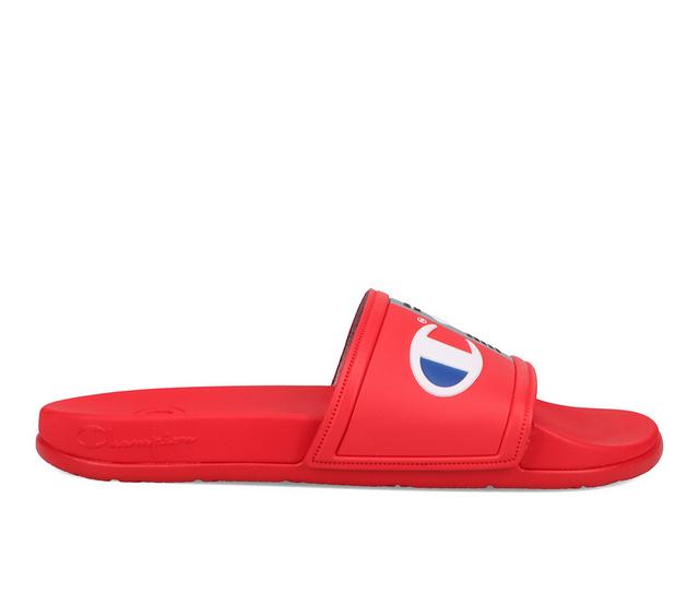 Men's Champion IPO Squish Sport Slides in Scarlet color