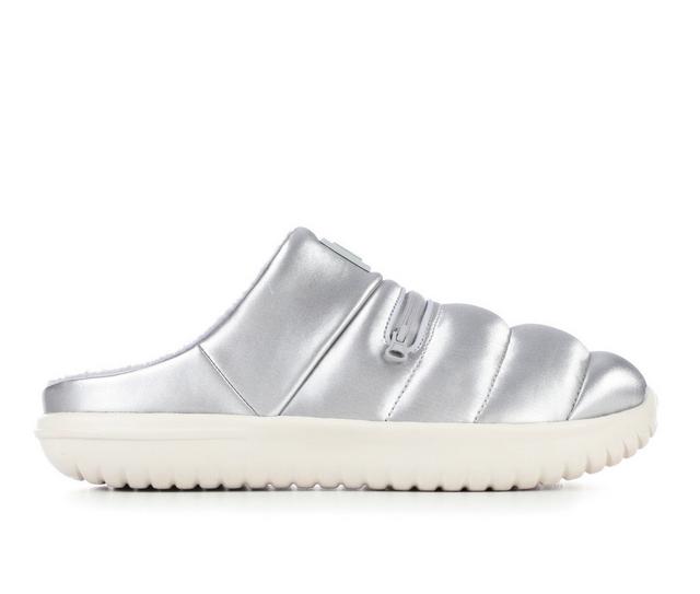 Women's Nike W Nike Burrow Cozy Clogs in Metallic Silver color