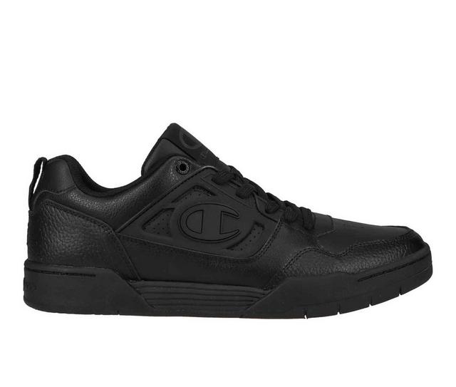 Men's Champion 5 on 5 Lo Court Sneakers in Black color