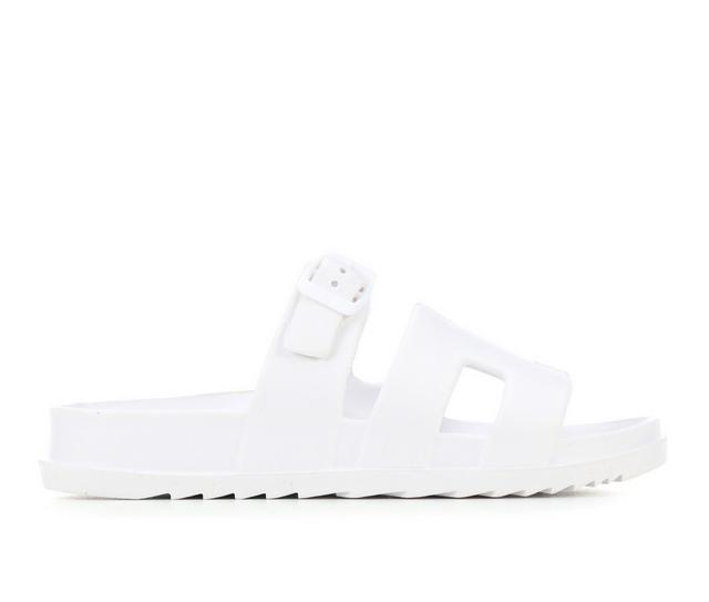 Women's Madden Girl Darliing Footbed Sandals in White color