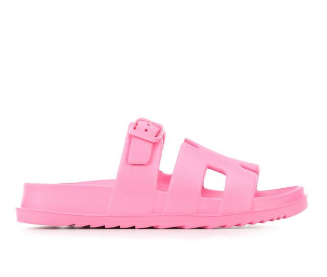 Women's Madden Girl Darliing Footbed Sandals in Hot Pink color