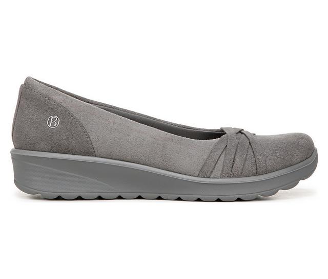 Women's BZEES Goody Slip On Shoes in Graphite Grey color