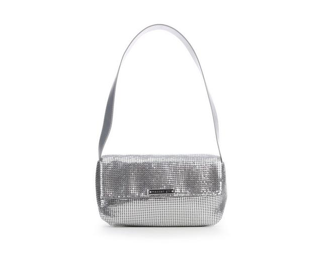 Madden Girl Metal Mesh Shoulder Bag Handbag in Silver color