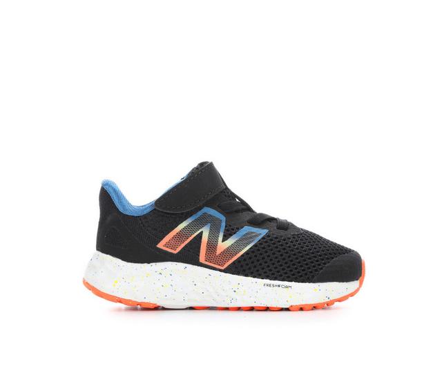 Boys' New Balance Infant & Toddler Arishi V4 Running Shoes in Black/Blue color
