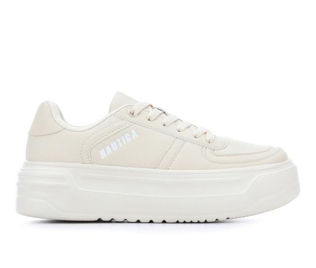 Women's Nautica Rayburn Sneakers in Bone color