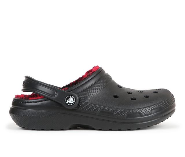 Adults' Crocs Classic Lined Buffalo Clog in Black color