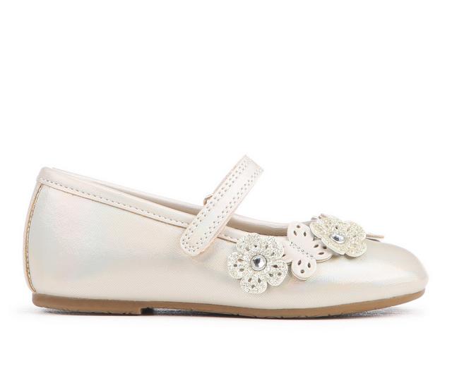 Girls' Rachel Shoes Toddler Coralee Flats in ivory shimmer color