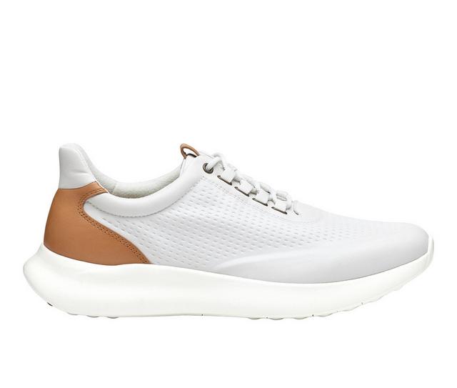 Men's Johnston and Murphy Amherst 2.0 Embossed Dress Shoes in White color