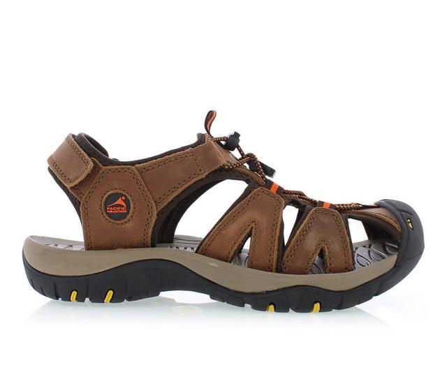 Men's Pacific Mountain Riverbank Outdoor Sandals in Brown/Orange color