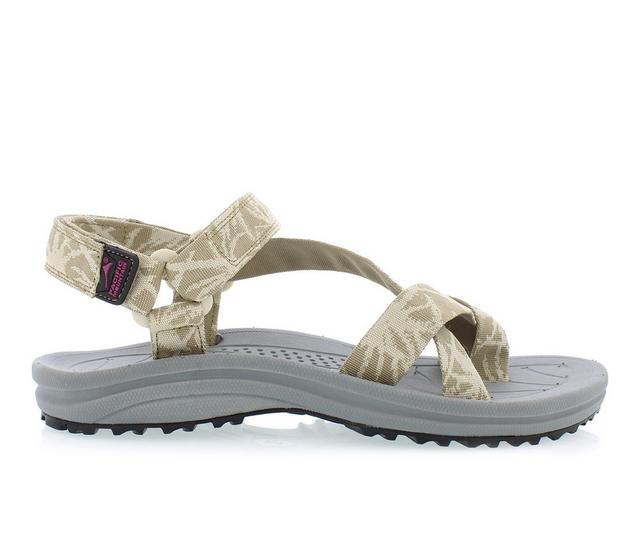Women's Pacific Mountain Avery Outdoor Sandals in Tan/Grey color