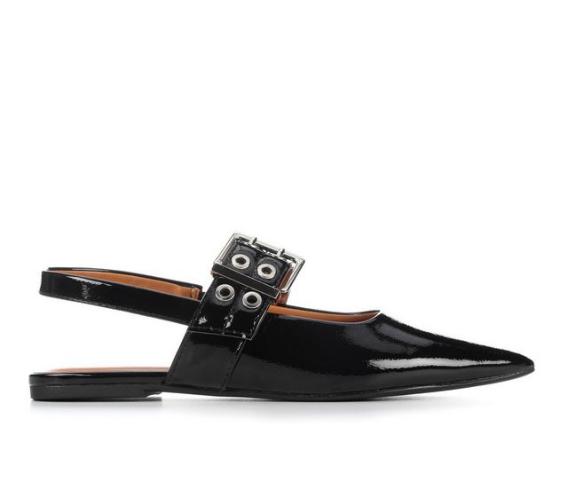 Women's Soda Gola-S Flats in Black color