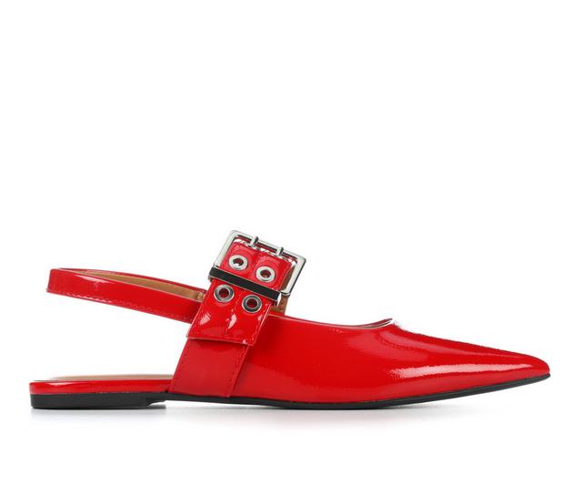 Women's Soda Gola-S Flats in Red color