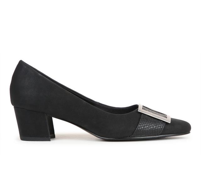 Women's Easy Street Cider Pumps in Black Snake color