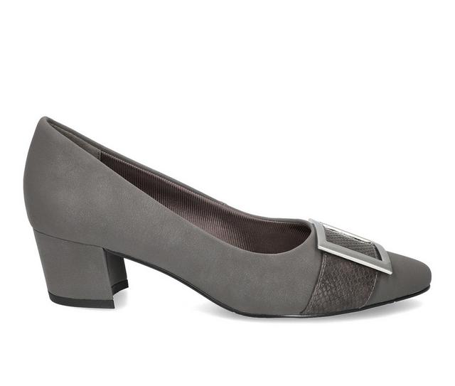 Women's Easy Street Cider Pumps in Grey Snake color