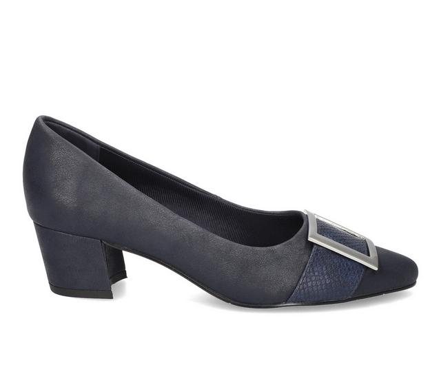 Women's Easy Street Cider Pumps in Navy Matte color