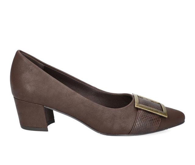 Women's Easy Street Cider Pumps in Brown Matte color