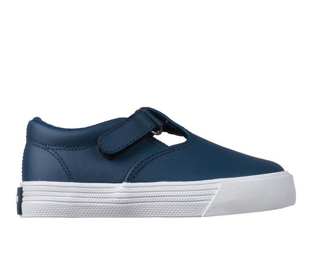 Girls' Oomphies Toddler & Little Kid & Big Kid Khloe Mary Jane Shoes in Navy Leather color