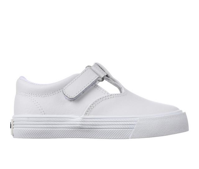 Girls' Oomphies Toddler & Little Kid & Big Kid Khloe Mary Jane Shoes in White Leather color