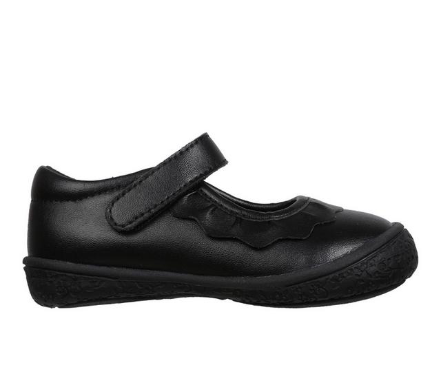 Girls' Oomphies Toddler & Little Kid Amina Leather Flats in Black/Black color